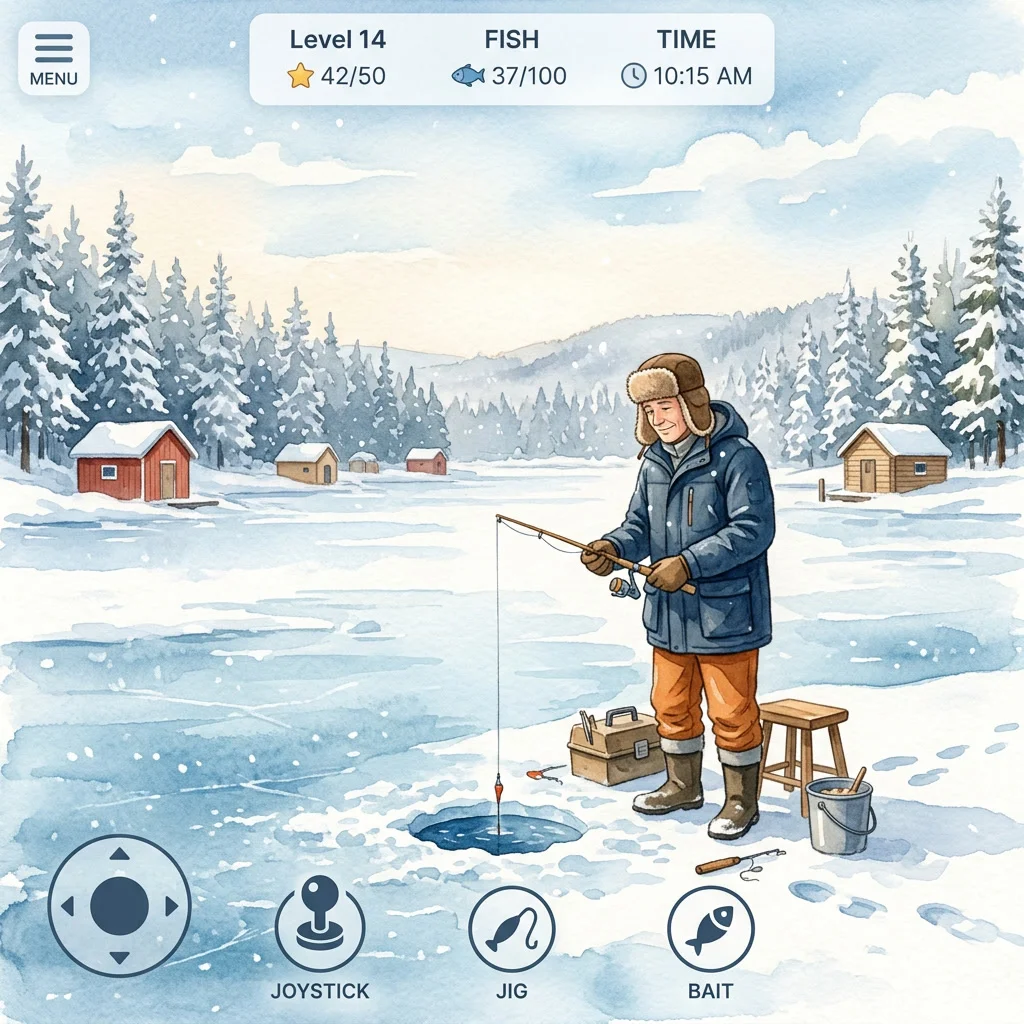 Winter Fishing - blizzard conditions